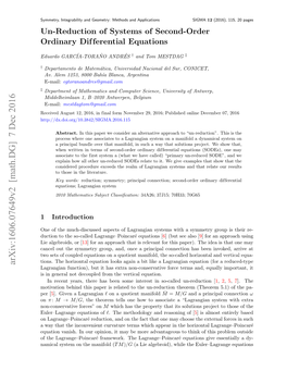 Un-Reduction of Systems of Second-Order Ordinary Differential Equations