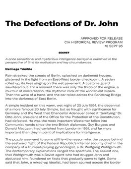 The Defections of Dr. John