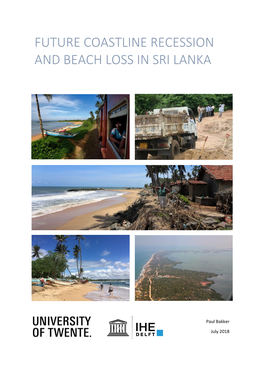 Future Coastline Recession and Beach Loss in Sri Lanka