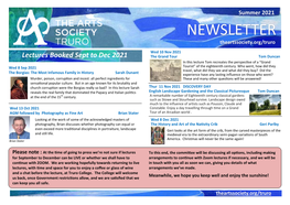 NEWSLETTER Theartssociety.Org/Truro