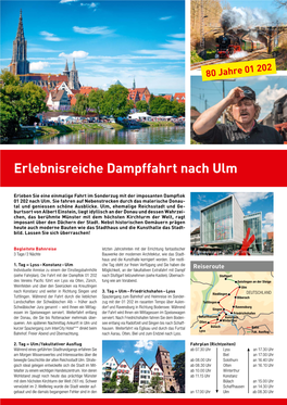 Erlebnisreiche Dampffahrt Nach Ulm