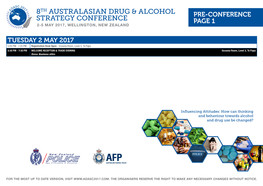 8Th Australasian Drug & Alcohol Strategy