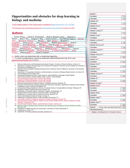 Opportunities and Obstacles for Deep Learning in Biology and Medicine