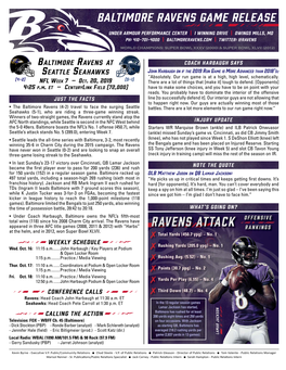 Baltimore Ravens Game Release