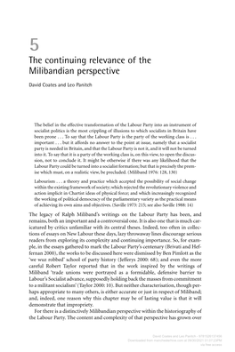 The Continuing Relevance of the Milibandian Perspective