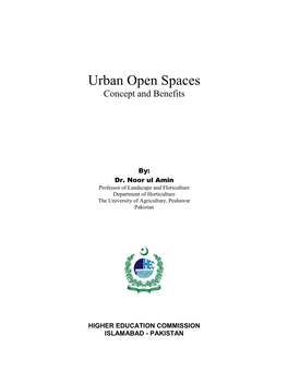 Urban Open Spaces Concept and Benefits