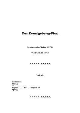 Der Koenigsberg-Plan