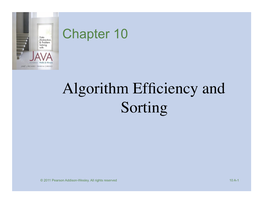 Algorithm Efficiency and Sorting