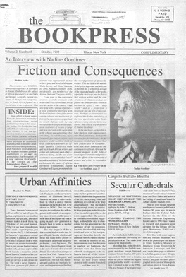 Fiction and Consequences Biodun Jeyifo Country Was Represented by Two This Reconfiguration of African Lit­ Writers, Poet and Novelist Mongane Erature