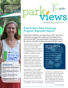 Park Pride's Park Visioning Program Expands Impact!