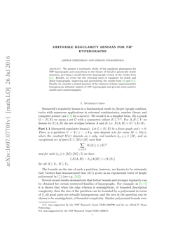 Arxiv:1607.07701V1 [Math.LO]