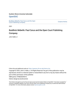 Paul Carus and the Open Court Publishing Company Creative Works