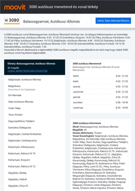 3080 Autóbusz Menetrend És Útvonal Térkép