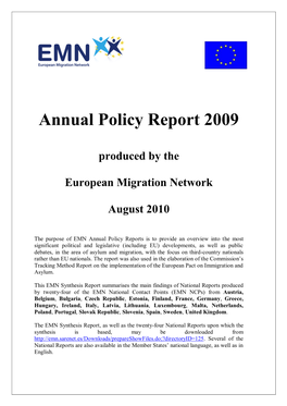 Emnannual Policy Report 2009