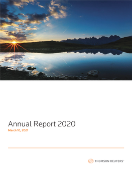 Thomson Reuters 2020 Annual Report