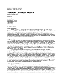 Northern Caucasus Fiction Fiction, Legends, Myths