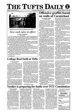 THE TUFTS DAILY Tuesday, January 30,1996 Rm TUFTS Dailyeditorial Jessica N