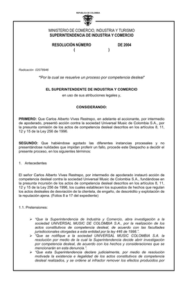 Resolución 11907 De 25/05/2005