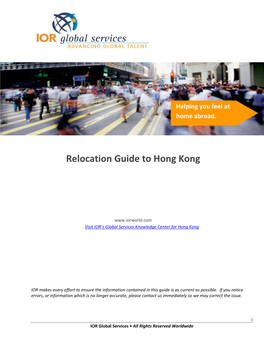 Relocation Guide to Hong Kong