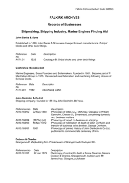 Shipbuilders, Shipmakers, Shipping Industry and Marine Engines Finding