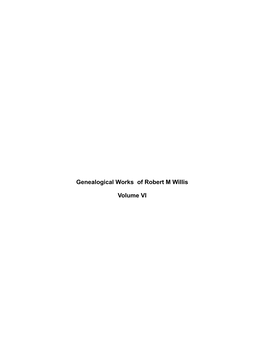 Genealogical Works of Robert M Willis