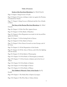 1 Table of Contents Stories of the East From