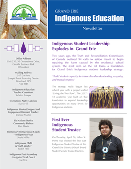Indigenous Education Newsletter