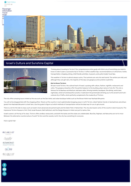 ELAL Guide to Tel Aviv Israel Frequent Flyer Club
