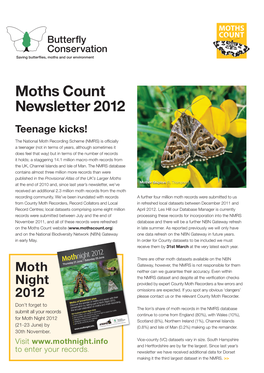 Moths Count Newsletter 2012