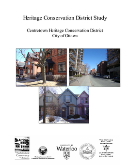 Centretown Heritage Conservation District City of Ottawa