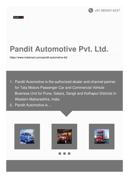Pandit Automotive Pvt. Ltd