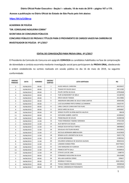 Resultado Do Sorteio Prova Oral