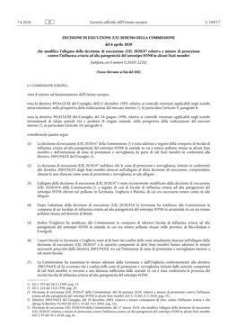 (UE) 2020/504 DELLA COMMISSIONE Del 6 Aprile 2020 Che Modifica L'allegato Della Decisione Di Esecuzion