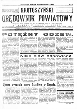 Kilka Słów Odpowiedzi