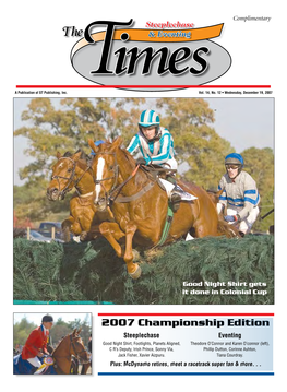 Steeplechase Thetimes& Eventing a Publication of ST Publishing, Inc