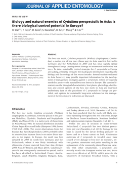 Biology and Natural Enemies of Cydalima Perspectalis in Asia: Is There Biological Control Potential in Europe? H