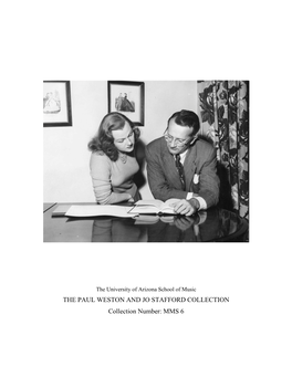 THE PAUL WESTON and JO STAFFORD COLLECTION Collection Number: MMS 6