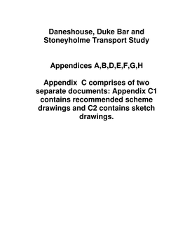 Daneshouse, Duke Bar and Stoneyholme Transport Study