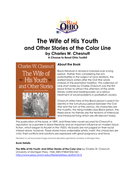 The Wife of His Youth and Other Stories of the Color Line by Charles W