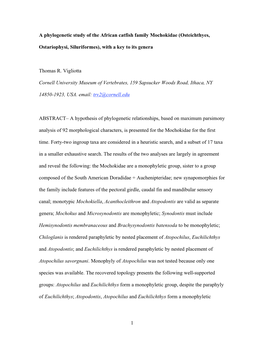 1 a Phylogenetic Study of the African