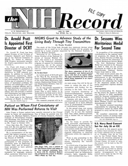 July 13, 1966, NIH Record, Vol. XVIII, No. 14