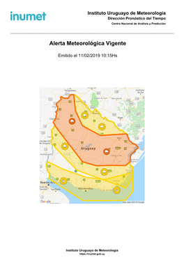 Alerta Meteorológica Vigente