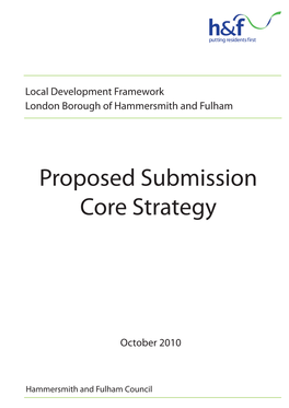 Proposed Submission Core Strategy