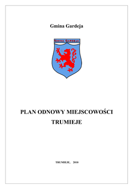 Plan Odnowy Miejscowosci Trumieje