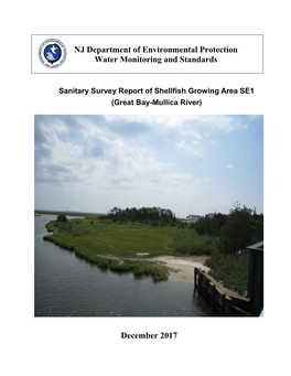 Sanitary Survey Report of Shellfish Growing Area SE1 (Great Bay-Mullica River)