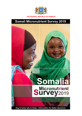 2019 Somalia Micronutrient Survey
