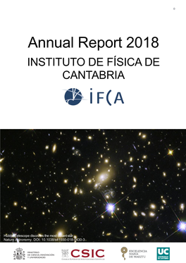 Annual Report 2018 INSTITUTO DE FÍSICA DE CANTABRIA