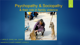 Psychopathy & Sociopathy