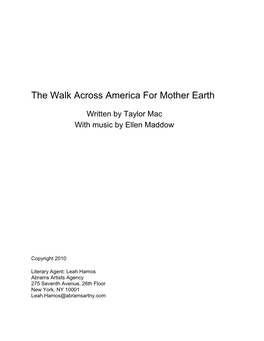 The Walk Across America for Mother Earth