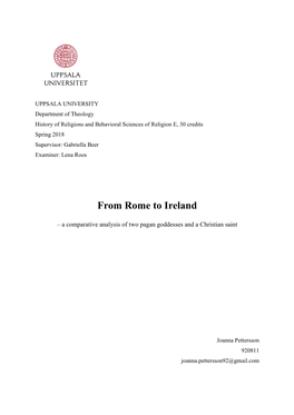 From Rome to Ireland